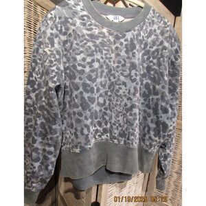 Joy Lab blue black cheetah cat print women's size m workout wear stretchy